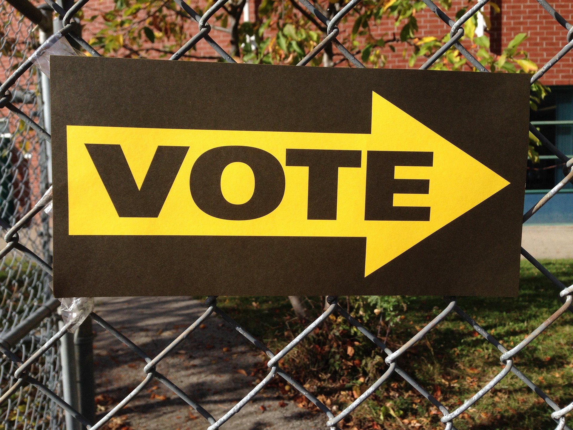 Vote sign representing the political aspect of the Civic Engagement Voiceover article.