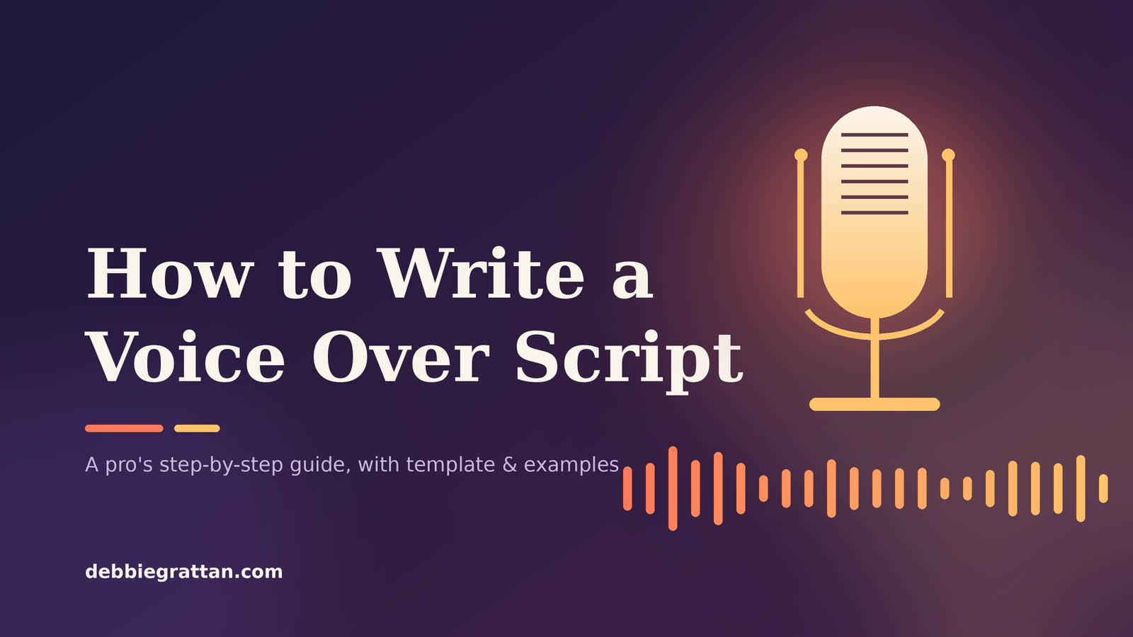 How to write a voice over script
